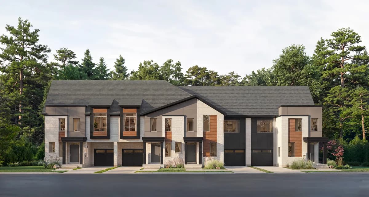 24′ Townhome Collection exterior, artist’s rendering by Caivan