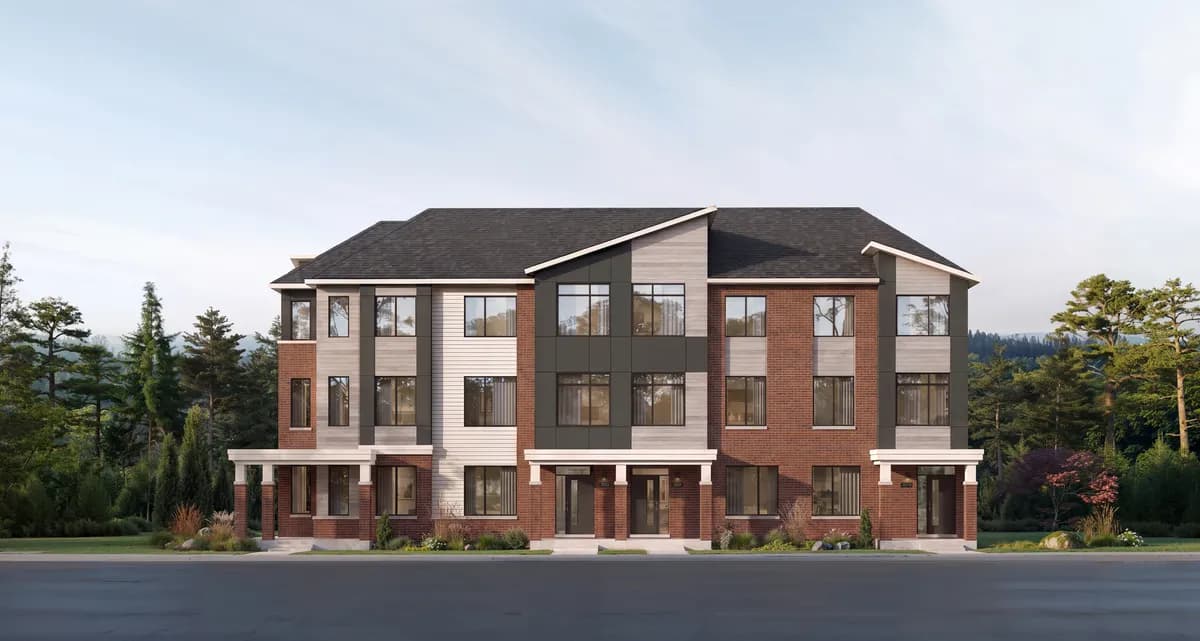 Advantage Townhomes exterior, artist’s rendering by Caivan