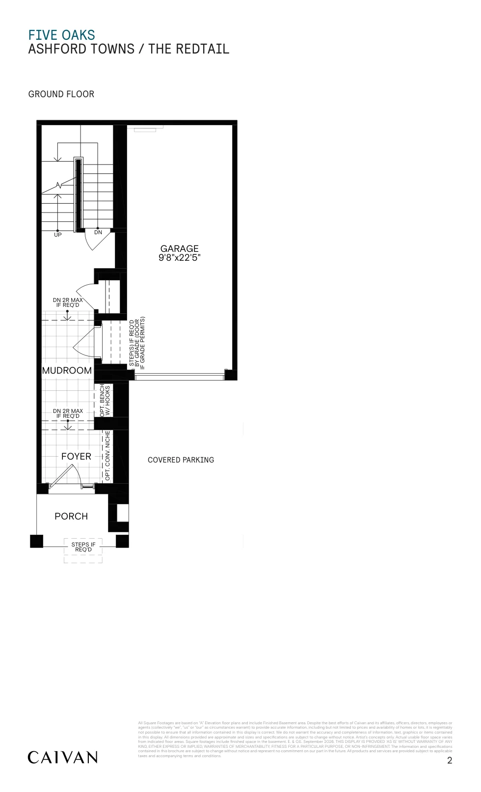 Builder floor-plan drawing for The Redtail at Five Oaks