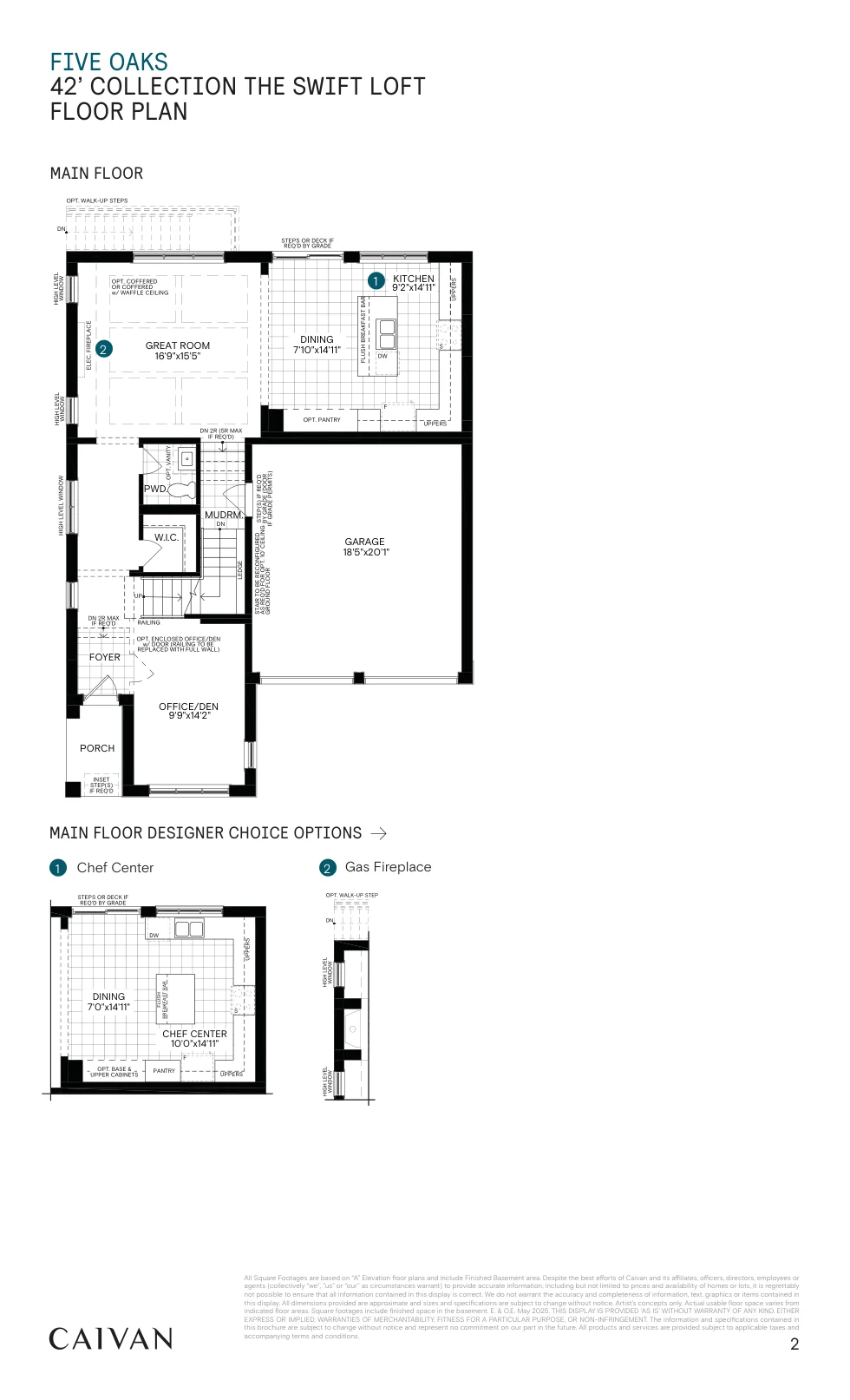 Builder floor-plan drawing for The Swift Loft at Five Oaks