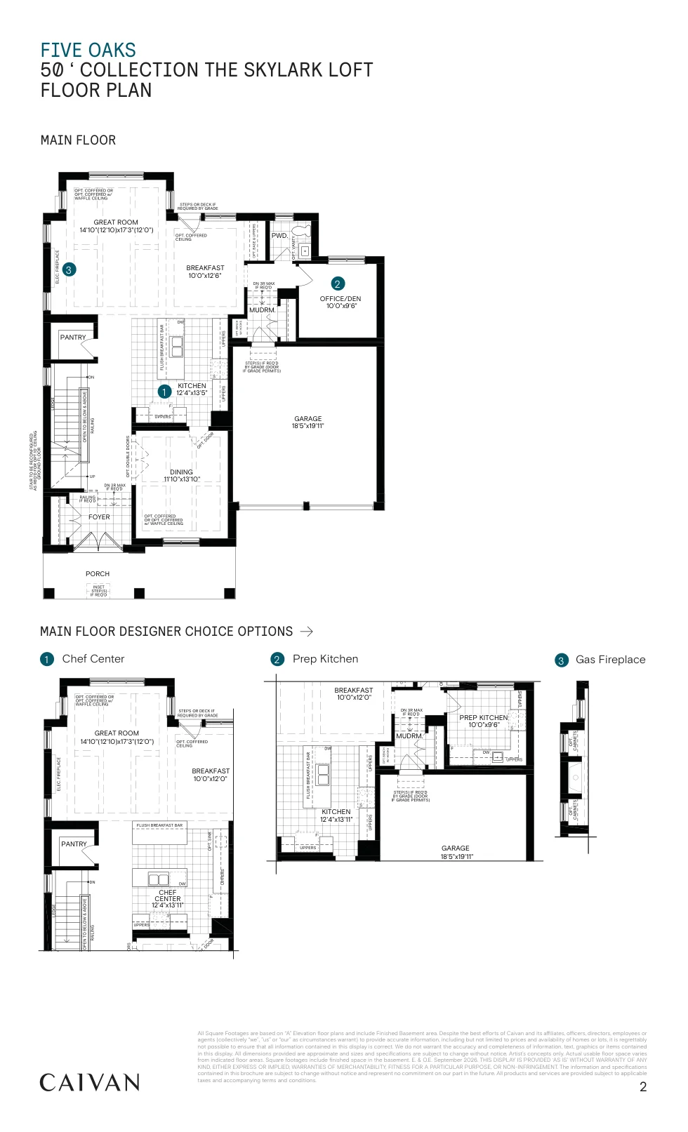 Builder floor-plan drawing for The Skylark Loft at Five Oaks