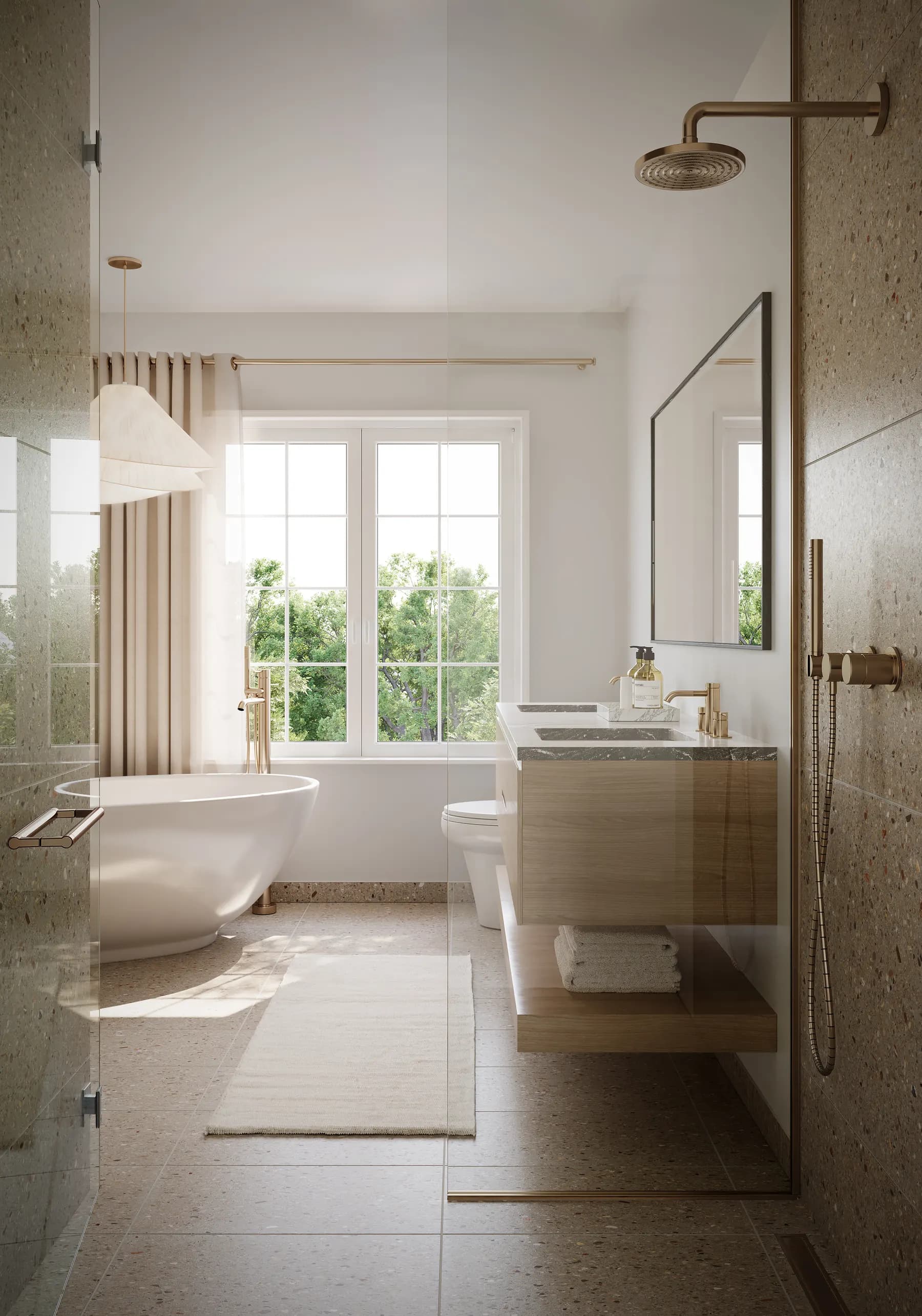Five Oaks ensuite · townhomes rendering by Caivan